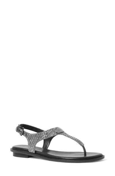 Shop Michael Michael Kors 'plate' Thong Sandal In Grey