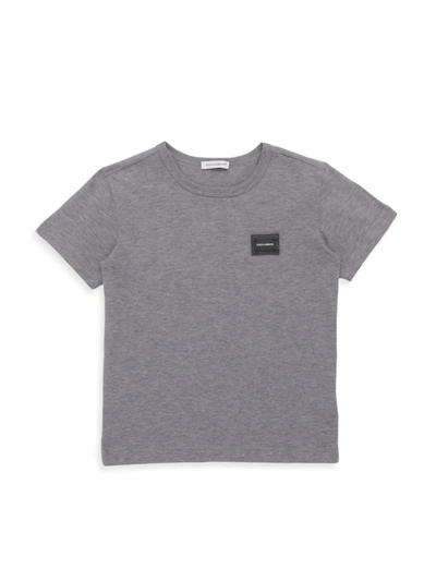 Shop Dolce & Gabbana Baby's Logo T-shirt In Grey
