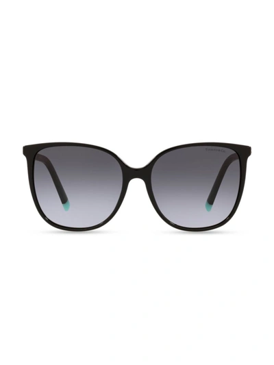 Shop Tiffany & Co Women's 57mm Square Sunglasses In Black