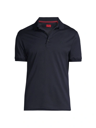 Shop Isaia Men's The Logo Polo Shirt In Navy