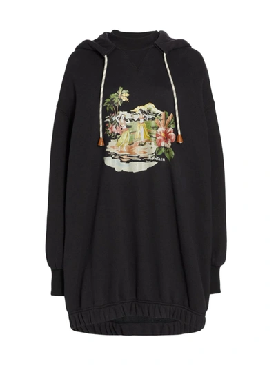 Shop Moncler Genius 8 Moncler Palm Angels Graphic Pullover Hoodie In Black