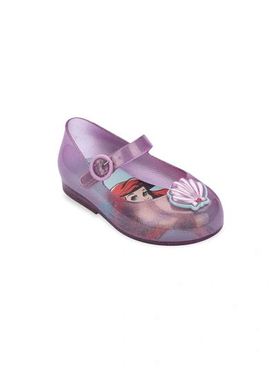 Shop Mini Melissa Little Girl's Mini Sweet Love Little Mermaid Flats In Purple