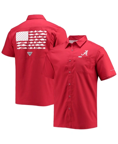 Shop Columbia Men's Crimson Alabama Crimson Tide Slack Tide Camp Button-up Shirt