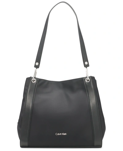 Shop Calvin Klein Reyna Tote Bag In Black/silver