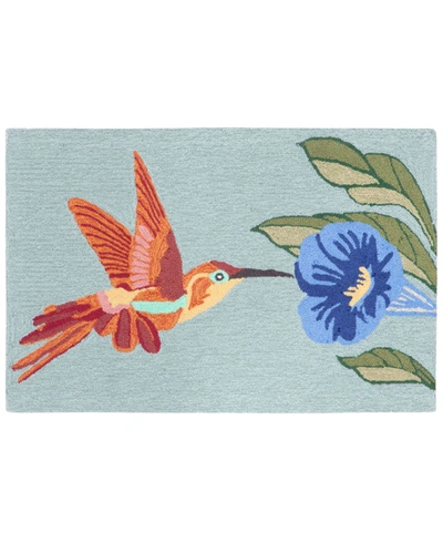 Liora Manne Front Porch Indoor/outdoor Hummingbird Sky 2' X 3' Area Rug