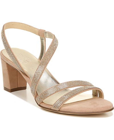 Shop Naturalizer Vanessa Strappy Dress Sandals In Barely Nude Fabric