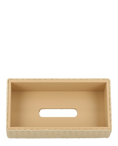 Shop Bottega Veneta Intrecciato Leather Tissue Box In Pergamena
