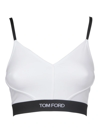 Shop Tom Ford Logo Intarsia V In White