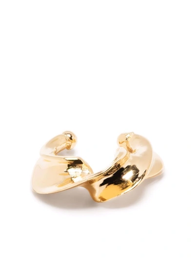 Shop Annelise Michelson Waves Sterling Silver Earcuff In Gold
