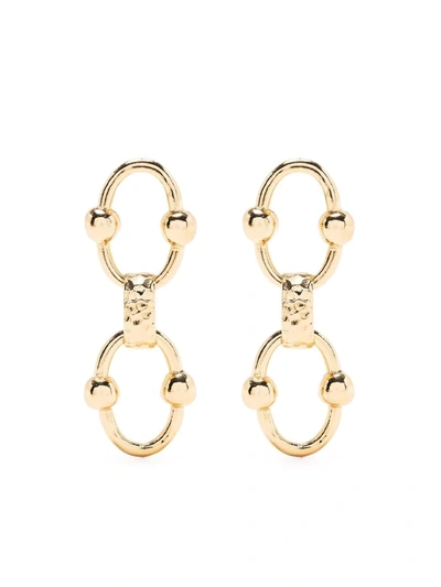 Shop Gas Bijoux Rivage Hammered-finish Earrings In Gold