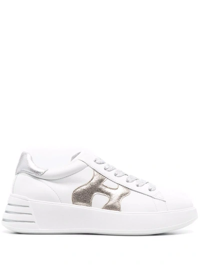 Shop Hogan Rebel H564 Chunky-sole Sneakers In White