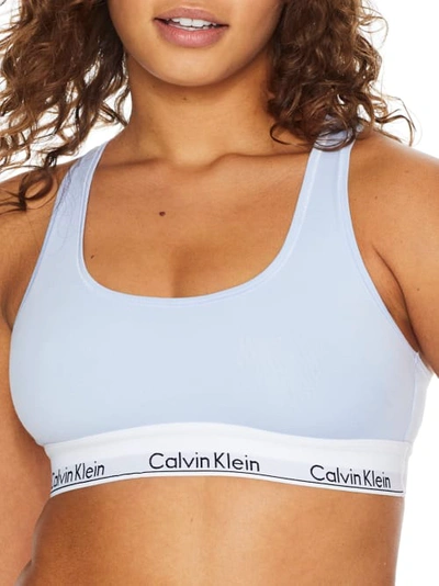 Shop Calvin Klein Modern Cotton Racerback Bralette In River