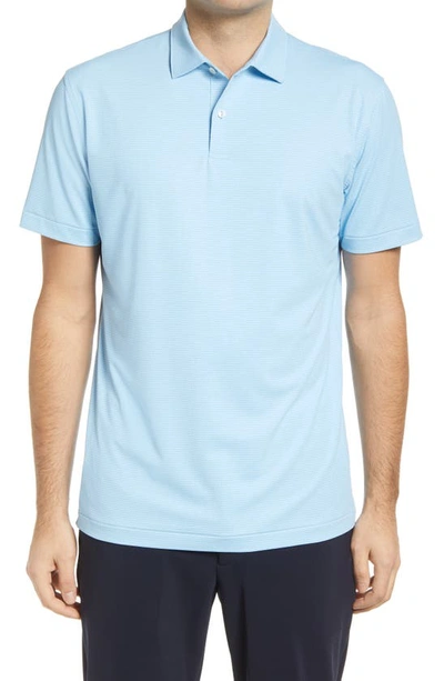 Shop Peter Millar Quintet Performance Polo In Blue Frost