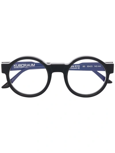 Shop Kuboraum Round-frame Glasses In Black