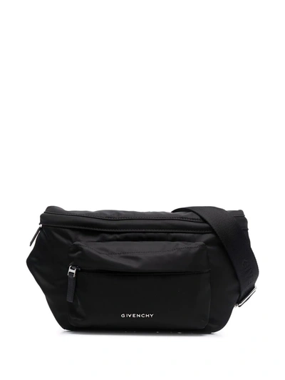 Shop Givenchy Logo-plaque Belt Bag In Black