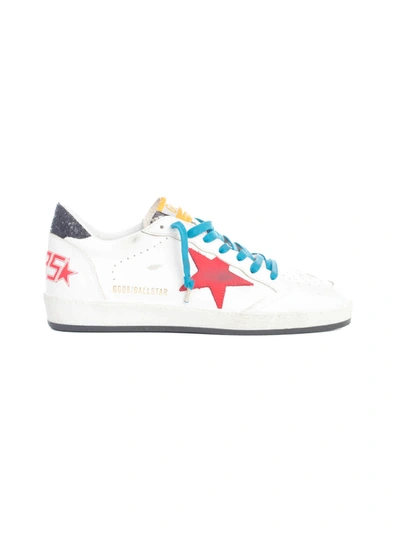 Shop Golden Goose Sneakers Ball Star White/red/rock Snake In Black,red,white