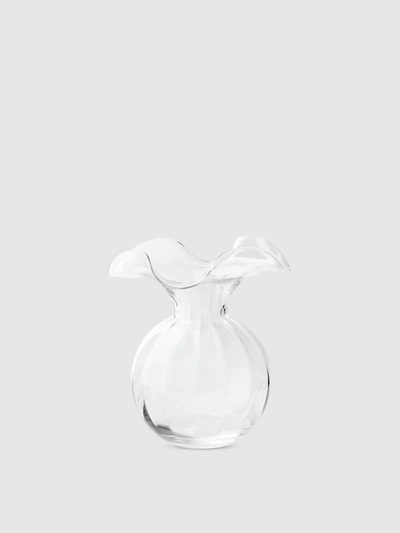 Shop Vietri Hibiscus Glass Medium Fluted Vase In Clear