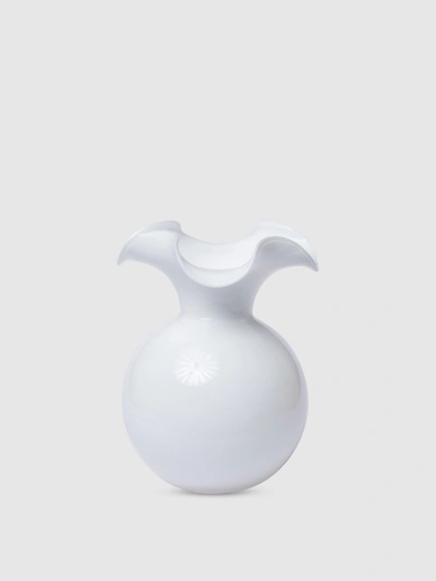 Shop Vietri Hibiscus Glass Medium Fluted Vase In White