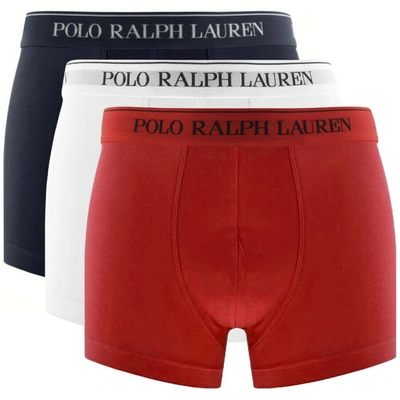 Shop Ralph Lauren Underwear 3 Pack Trunks Red