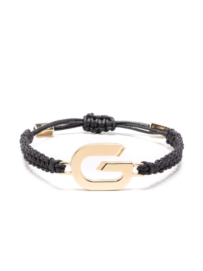 Shop Givenchy G-link Cord Bracelet In Black