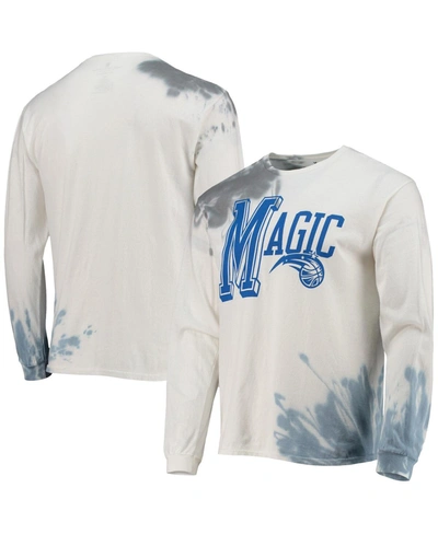 Shop Junk Food Men's White Orlando Magic Tie-dye Long Sleeve T-shirt