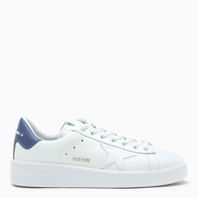 Shop Golden Goose White/bright Blue Pure Star Sneakers