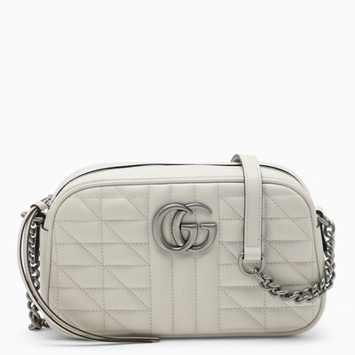 Shop Gucci White Gg Marmont Small Crossbody Bag