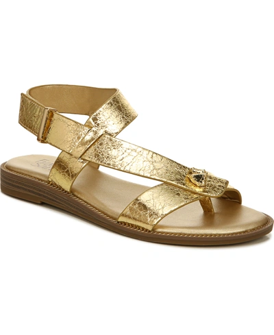 Shop Franco Sarto Glenni Sandals Women's Shoes In Gold Faux Leather
