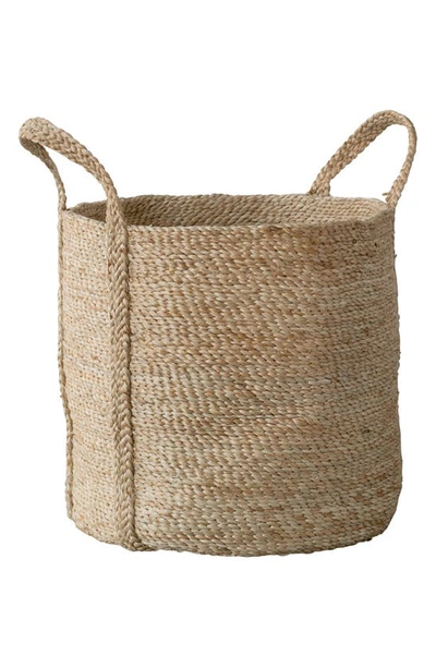 Shop Will And Atlas Round Jute Laundry Basket In Natural