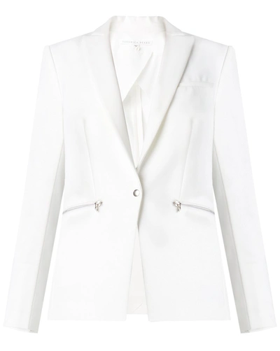 Shop Veronica Beard Iconic Scuba Dickey Jacket In White