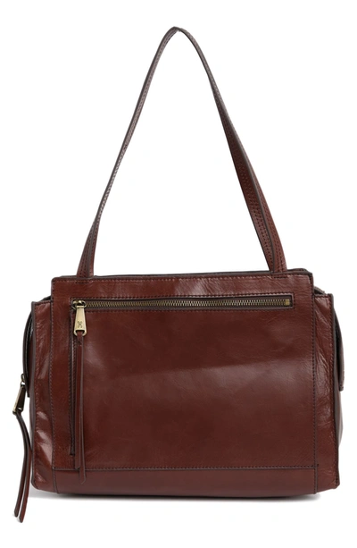 Affinity Leather Shoulder Bag In Chocolate