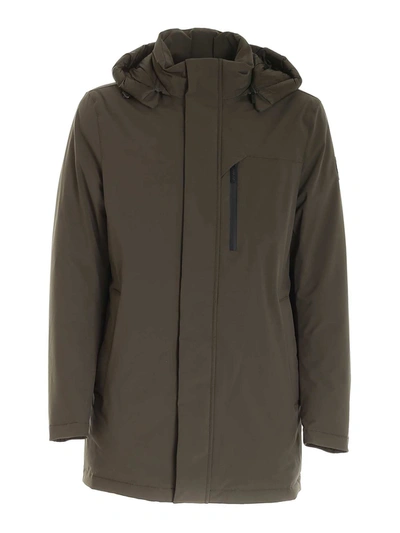 Shop Woolrich Mountain Hooded Zip In Green