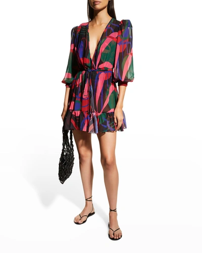 Shop Patbo Rio Short Coverup Wrap Dress In Black