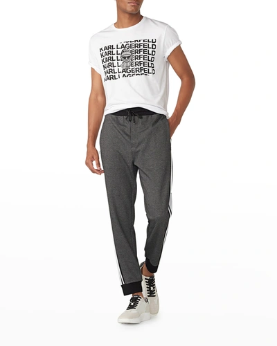 Shop Karl Lagerfeld Men's Nago Track Pants In Grey