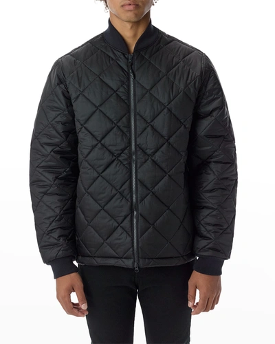 Shop The Very Warm Men's Light Quilted Puffer Jacket In Black