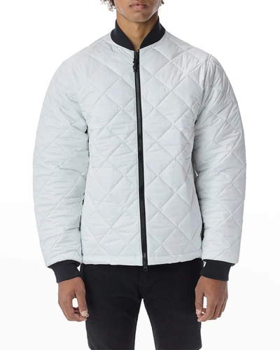 Shop The Very Warm Men's Light Quilted Puffer Jacket In Off White