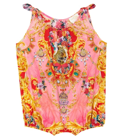 Shop Camilla Baby Printed Cotton Playsuit In Diaries Of A Diva