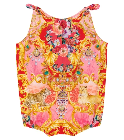 Shop Camilla Baby Printed Cotton Playsuit In Diaries Of A Diva