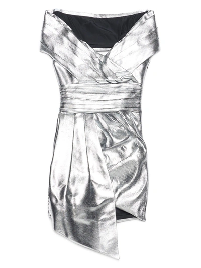 Shop Alexandre Vauthier Alexandre V Au Thier Women's  Silver Dress