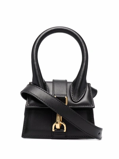 Shop Jacquemus Women's  Black Leather Handbag