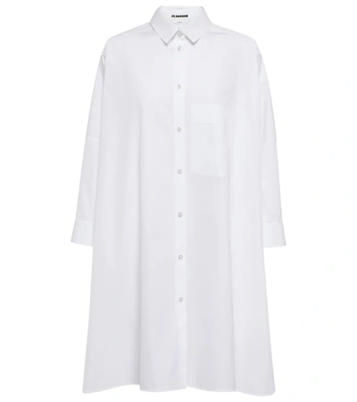 Shop Jil Sander Oversized Cotton Shirt In Optic White