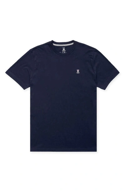 Shop Psycho Bunny Classic Crewneck T-shirt In Navy