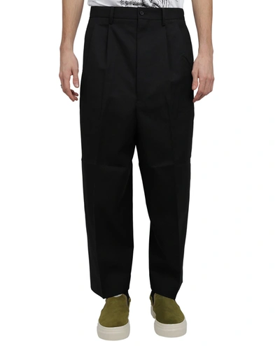 Shop Junya Watanabe Drop Crotch Ankle Pants In Black