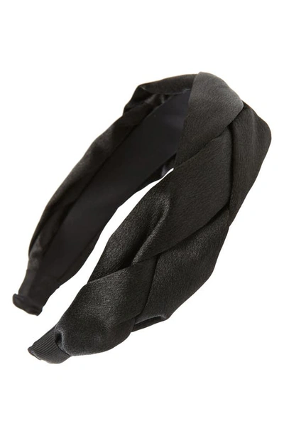 Shop Tasha Woven Headband In Black