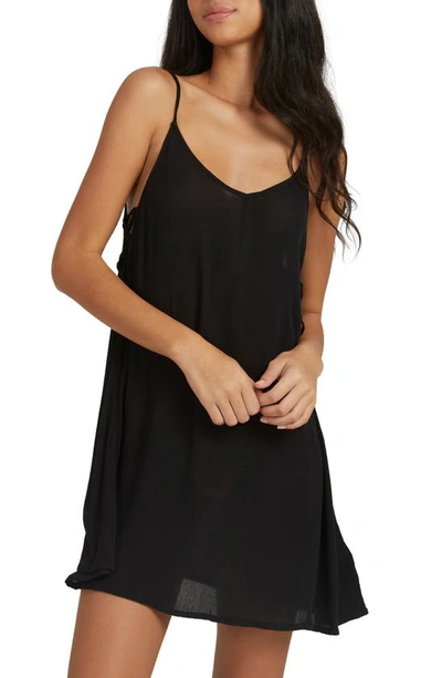 Shop Roxy Beachy Vibes Cover-up Dress In Anthracite