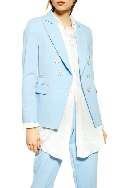 Topshop Taylor Blazer In Light Blue | ModeSens