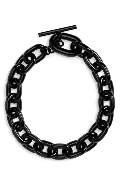 Shop Rabanne X Kimura Tsunehisa Xl Link Necklace In P001 Black