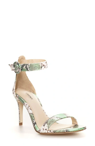 Shop L Agence Gisele Ii Ankle Strap Sandal In Green Metallic Snake