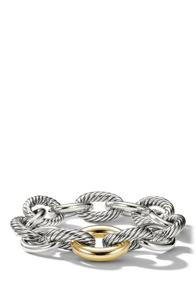 Shop David Yurman Oval Extra Large Link Bracelet With Gold