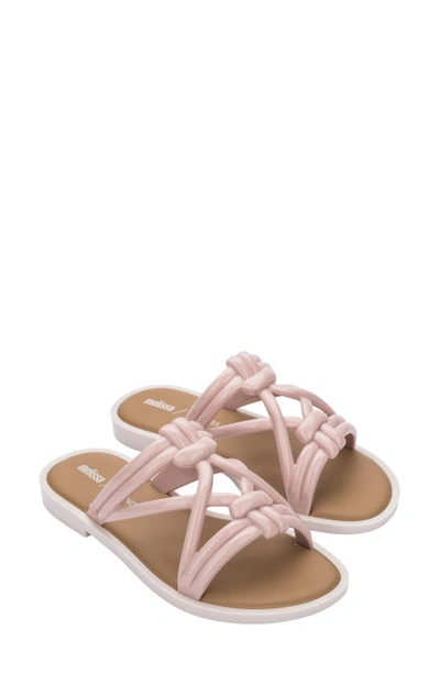 Shop Melissa Salinas Wave Sandal In Pink/ Beige